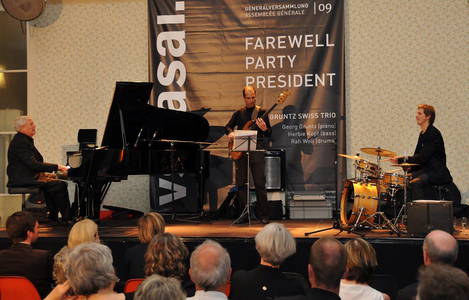 VSI.ASAI. Rahmenprogramm 19. Juni 2009 Konzert Georg Gruntz Swiss Trio im Restaurant eoipso in Basel