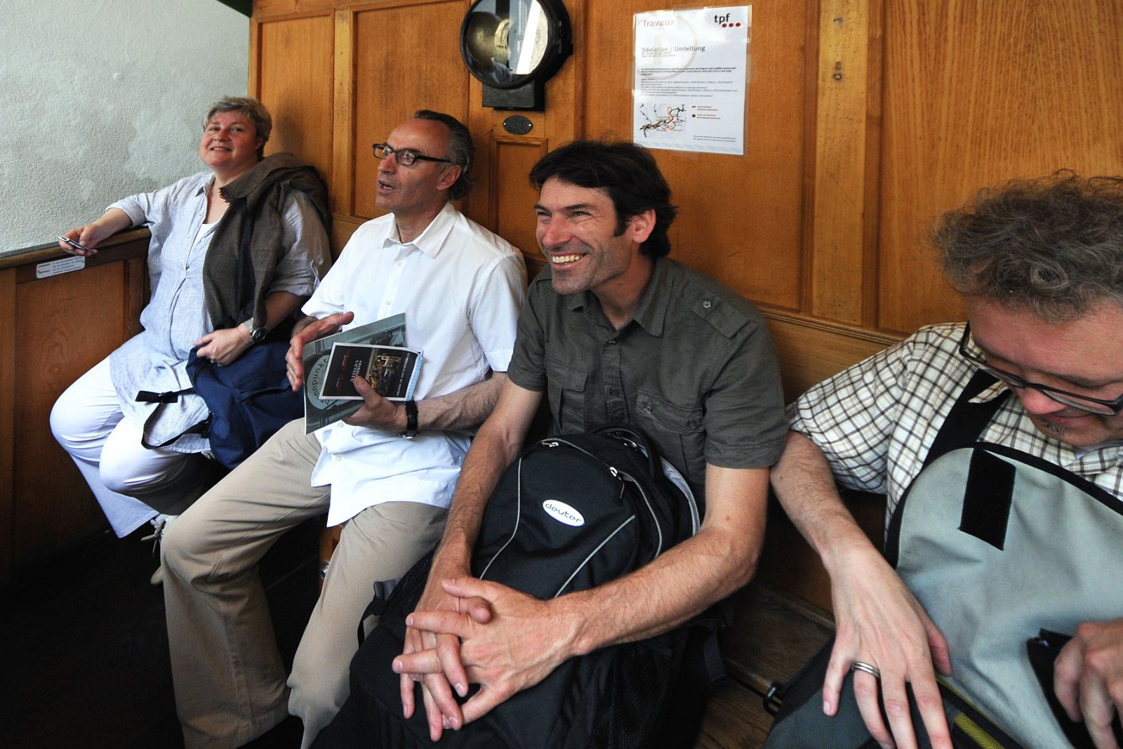 VSI.ASAI. - 67. Generalversammlung in Fribourg Seilbahnfahrt (Wird mit Wasser engetrieben) zum nächsten Treffpunkt.