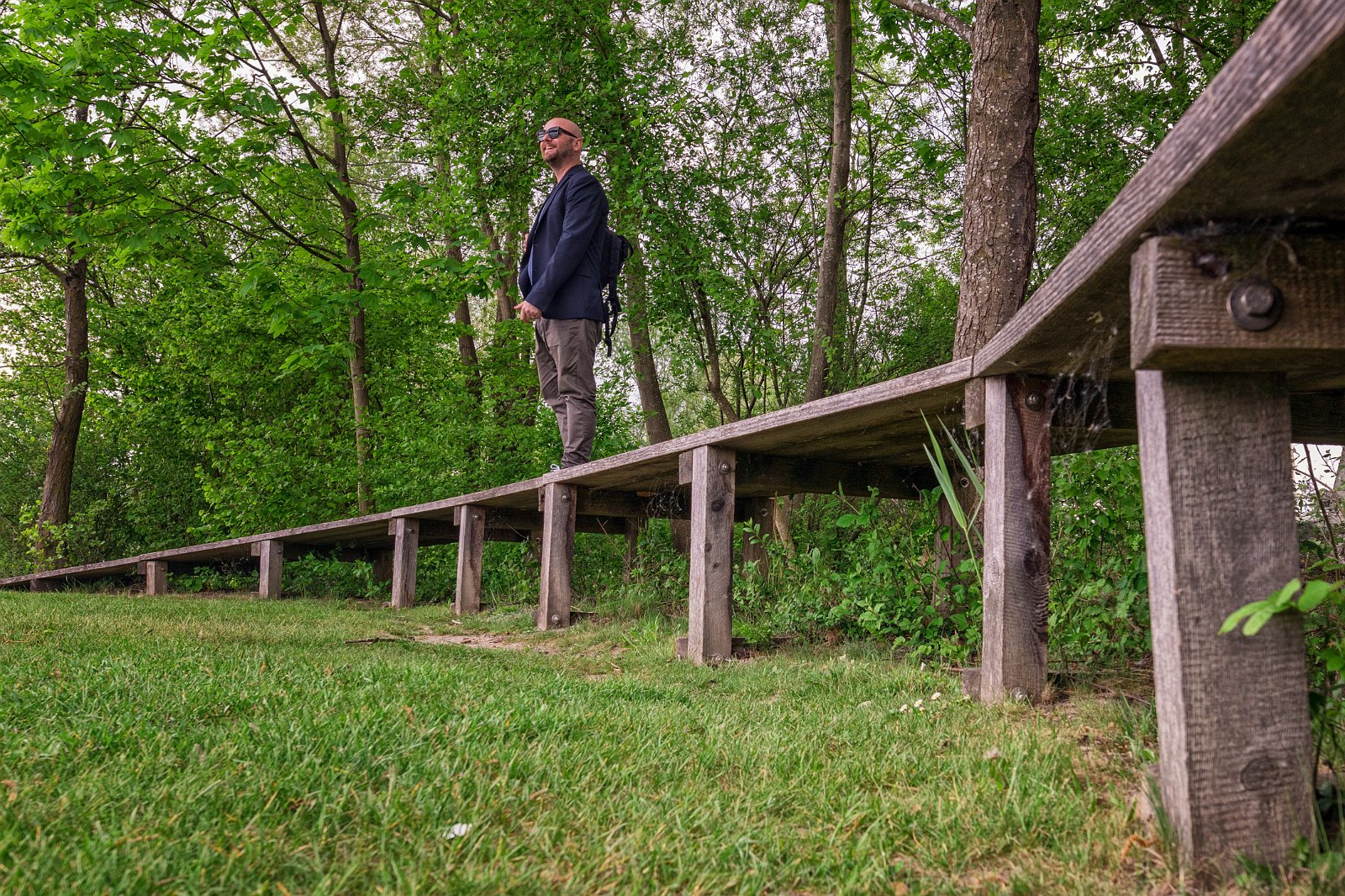 Gehweg zum Erleben von Tadashi Kawamata am Zugersee Switzerland 