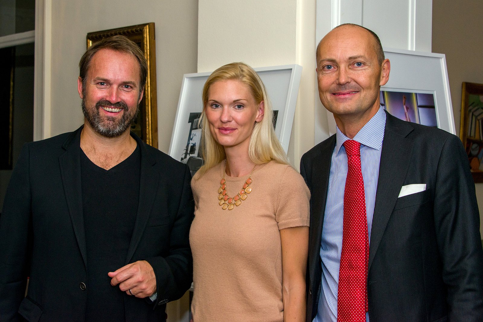 Alexander Lervik und Botschafterpaar Hartog-Holm | Residenz der schwedischen Botschaft Bern 