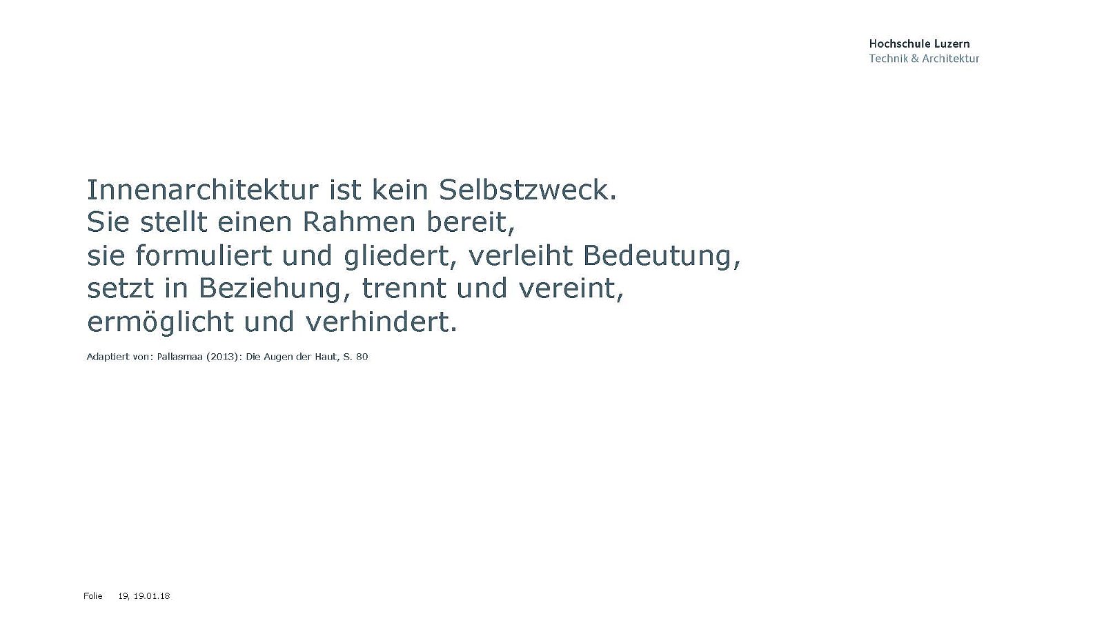 VSI.ASAI - Swissbau Basel - Innenarchitektur und das Kulturerbe 2018 