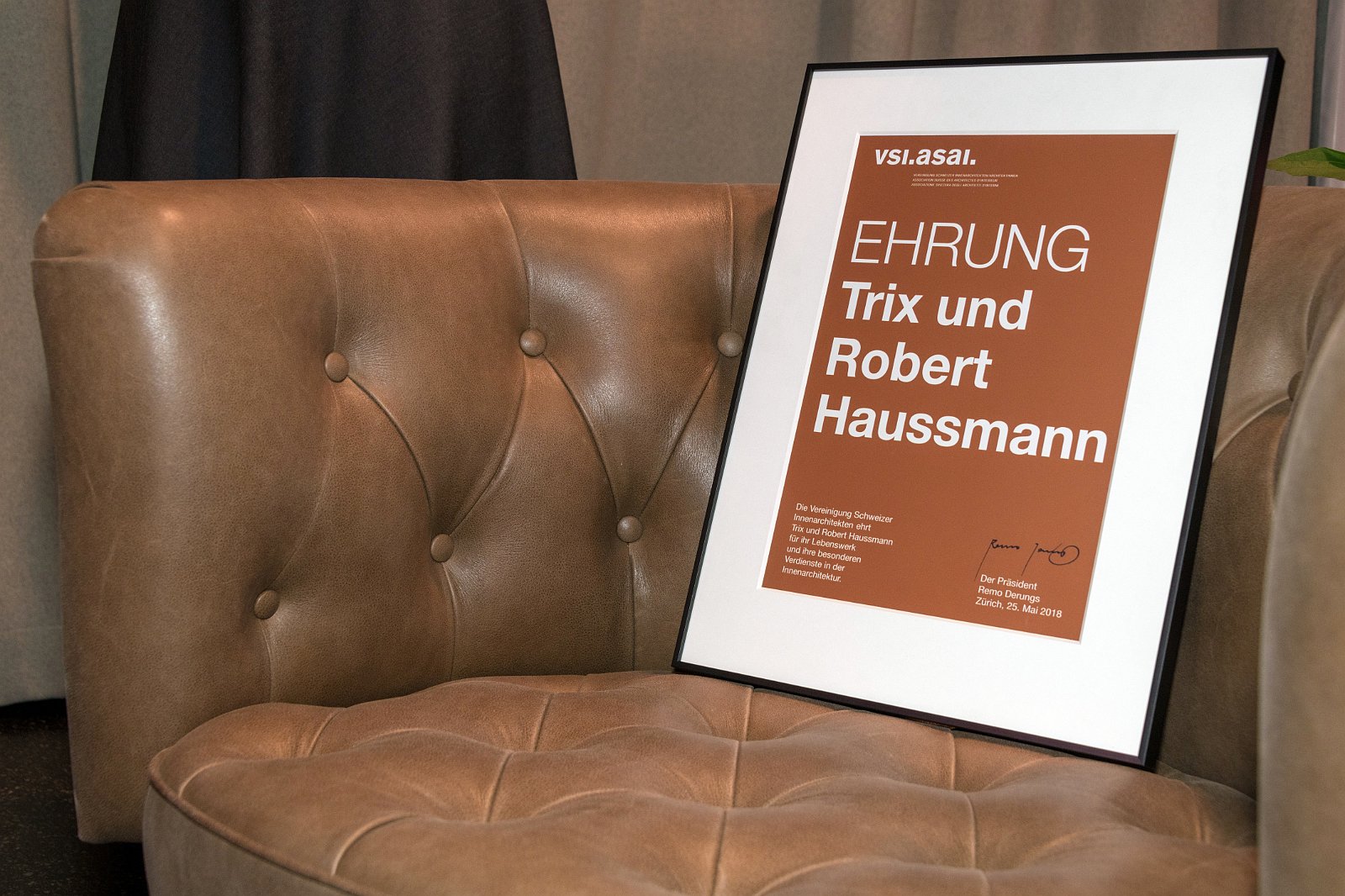 VSI.ASAI - World Interior Day 25. Mai 2018 - Kulturhaus Kosmos Zürich 