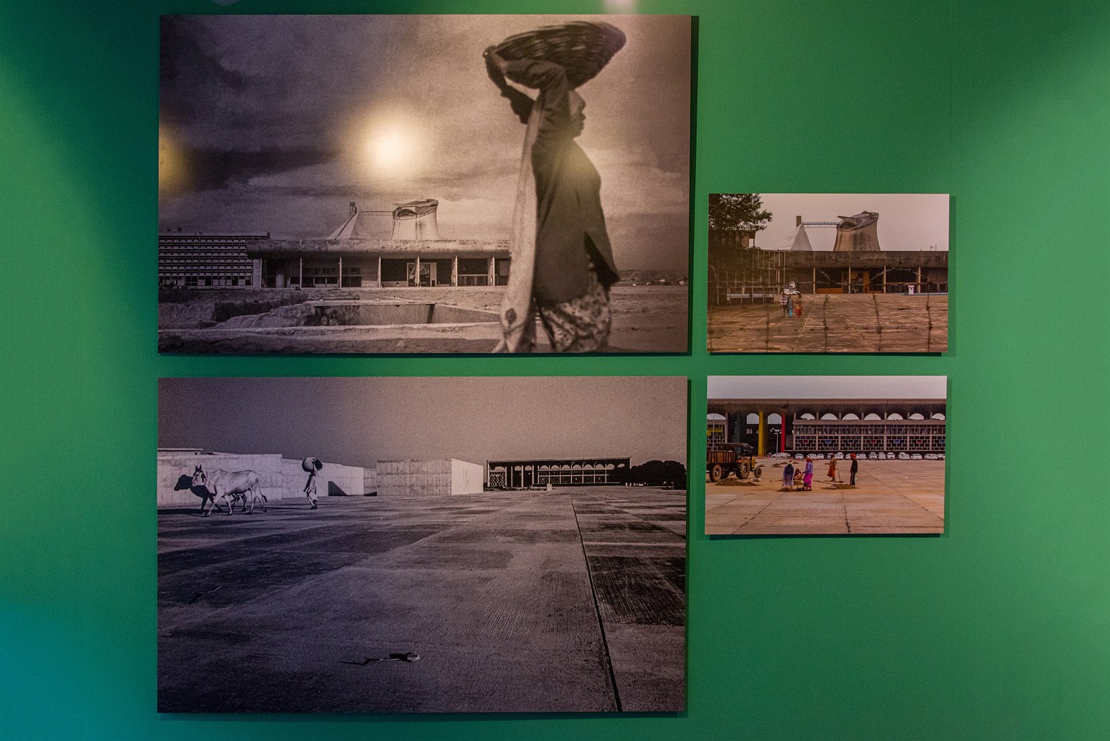 VSI.ASAI. | Centre le Corbusier | Chandigarh Indien | Links 1953, Rechts Heute 